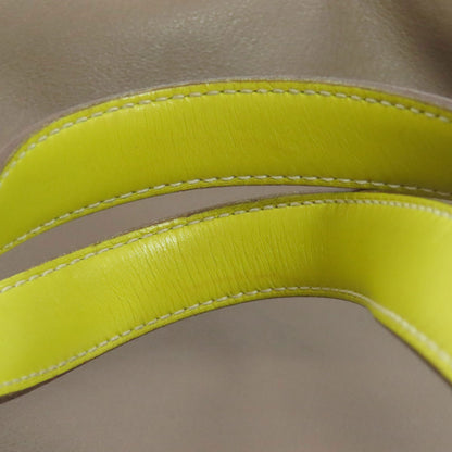 HERMES   Tote Bag Double Sense 28 Etoupe Lime Vossikkim Ladies