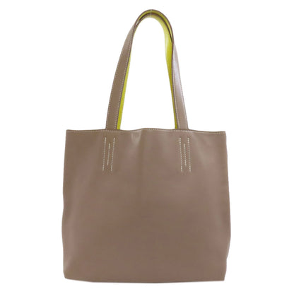 HERMES   Tote Bag Double Sense 28 Etoupe Lime Vossikkim Ladies