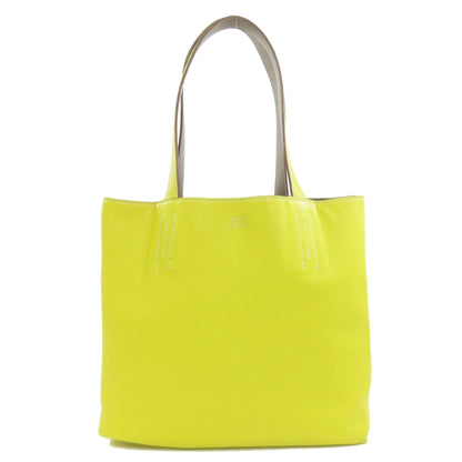 HERMES   Tote Bag Double Sense 28 Etoupe Lime Vossikkim Ladies