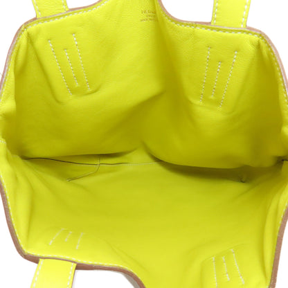 HERMES   Tote Bag Double Sense 28 Etoupe Lime Vossikkim Ladies