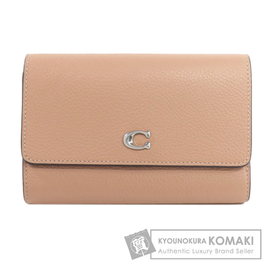 COACH  CP025 Bifold Wallet with Coin Pocket Essential Medium Flap Wallet Leather Ladies