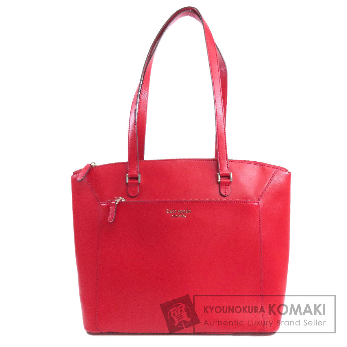 kate spade logo Tote Bag Leather Ladies [Used]