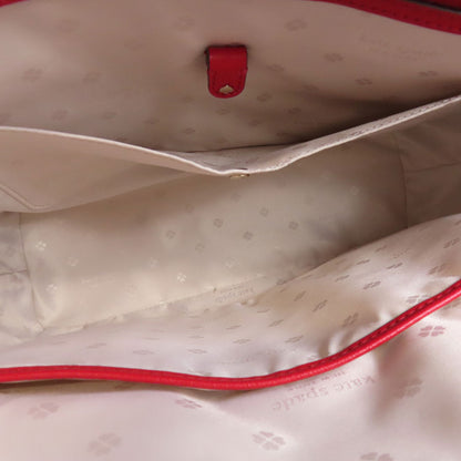 kate spade logo Tote Bag Leather Ladies [Used]