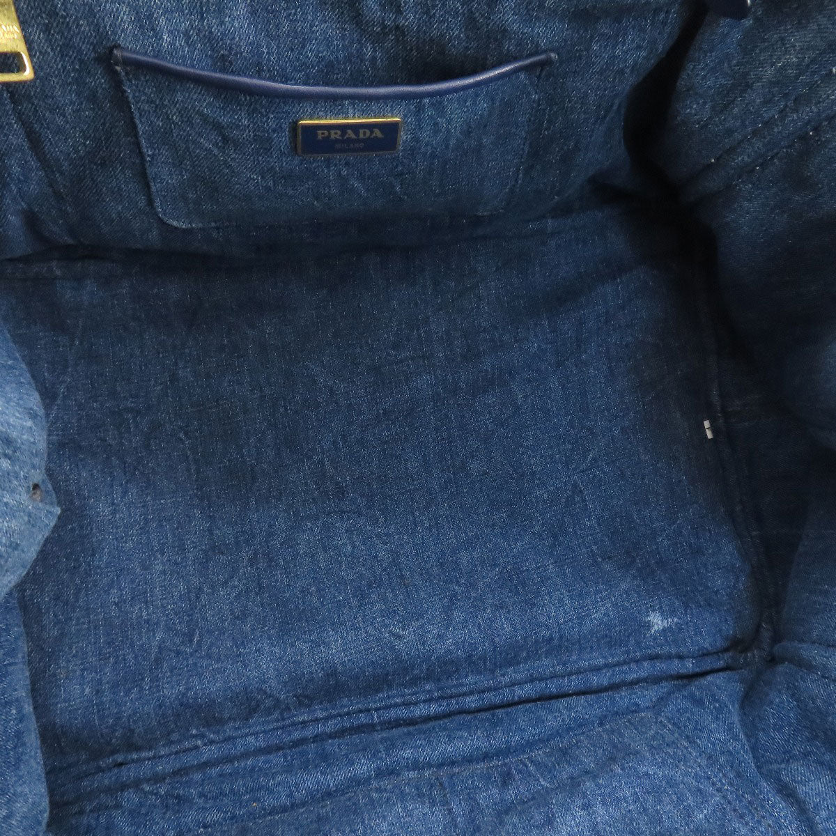 PRADA Canapa Tote Bag Denim Ladies [Used]