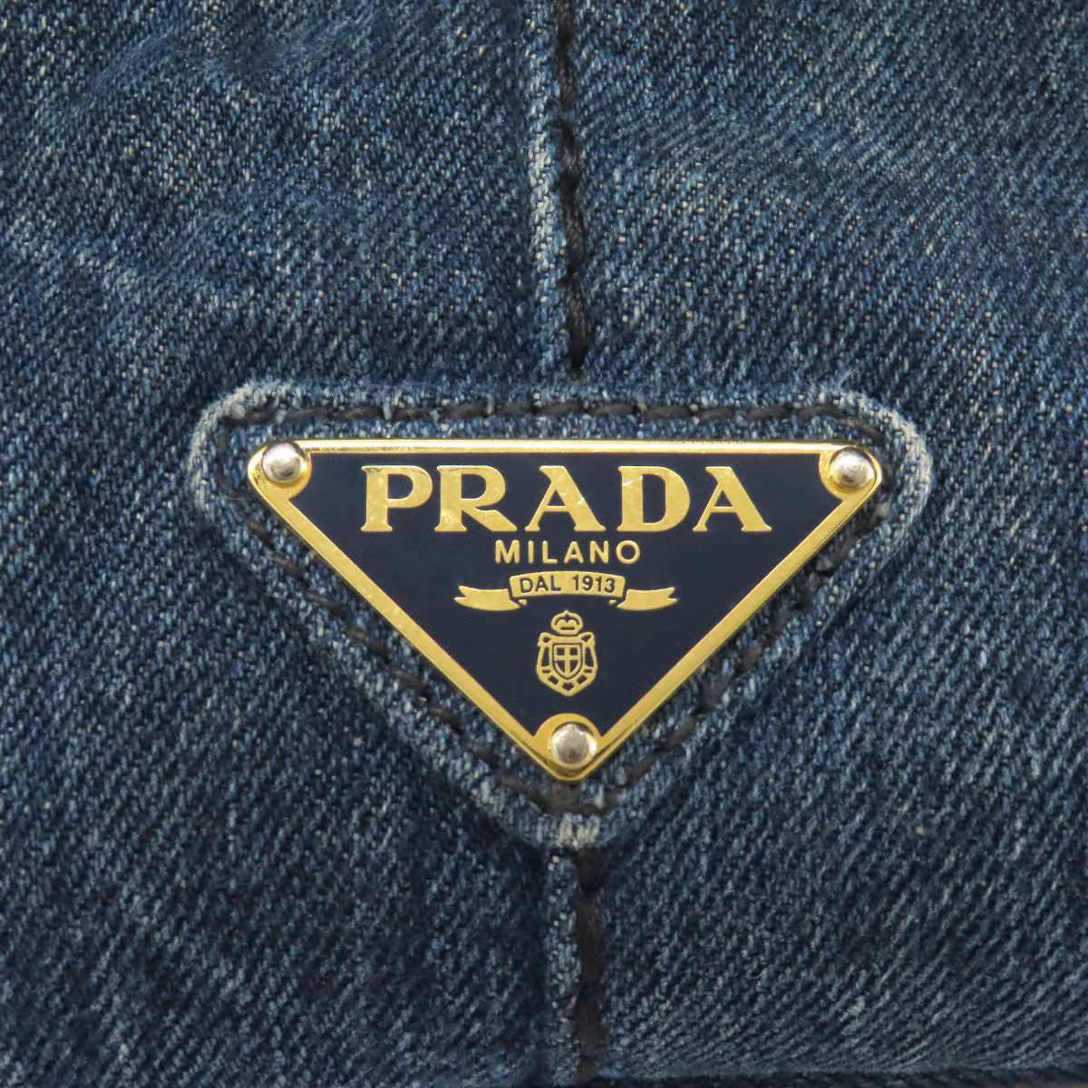 PRADA Canapa Tote Bag Denim Ladies [Used]