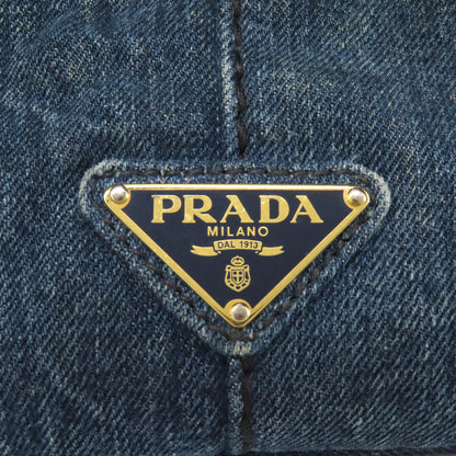 PRADA Canapa Tote Bag Denim Ladies [Used]