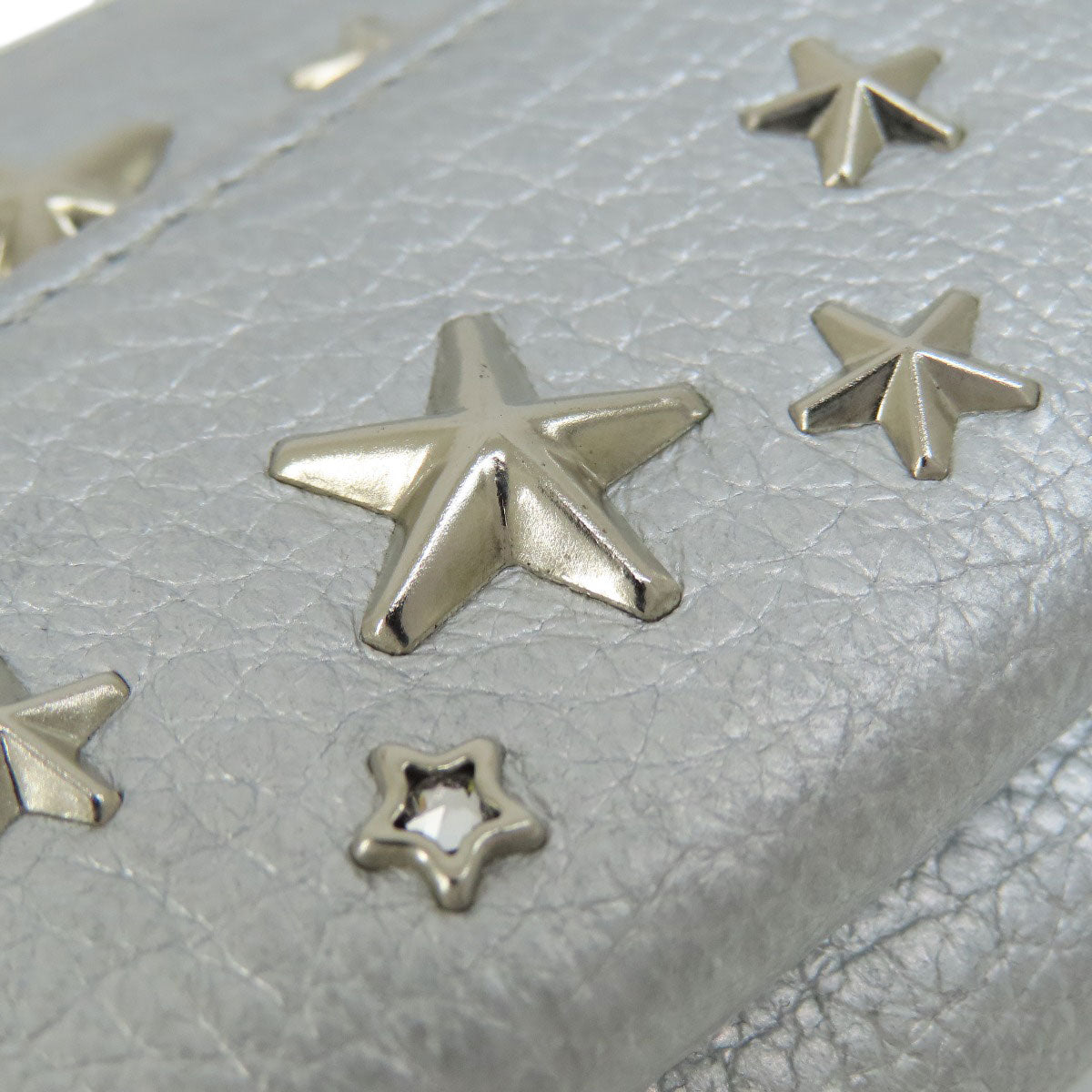 Jimmy Choo Star motif Bifold Wallet with Coin Pocket Leather Ladies [Used]