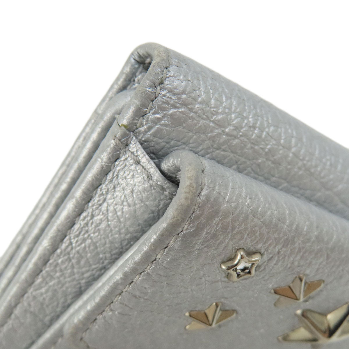 Jimmy Choo Star motif Bifold Wallet with Coin Pocket Leather Ladies [Used]