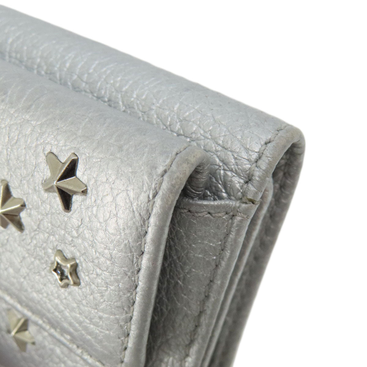 Jimmy Choo Star motif Bifold Wallet with Coin Pocket Leather Ladies [Used]
