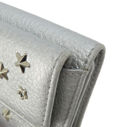 Jimmy Choo Star motif Bifold Wallet with Coin Pocket Leather Ladies [Used]