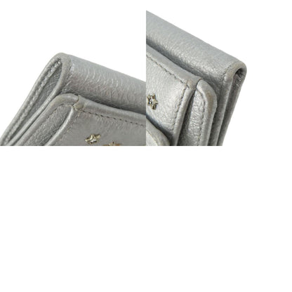 Jimmy Choo Star motif Bifold Wallet with Coin Pocket Leather Ladies [Used]