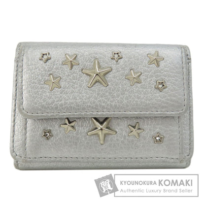 Jimmy Choo Star motif Bifold Wallet with Coin Pocket Leather Ladies [Used]