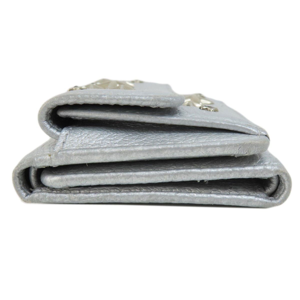 Jimmy Choo Star motif Bifold Wallet with Coin Pocket Leather Ladies [Used]