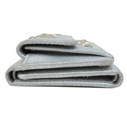 Jimmy Choo Star motif Bifold Wallet with Coin Pocket Leather Ladies [Used]