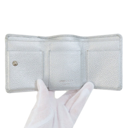Jimmy Choo Star motif Bifold Wallet with Coin Pocket Leather Ladies [Used]