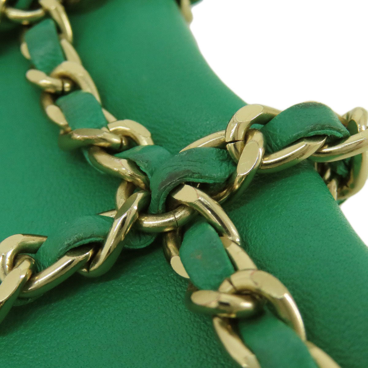 CHANEL Chain Pouch GoldHardware Shoulder Bag Lambskin Ladies [Used]