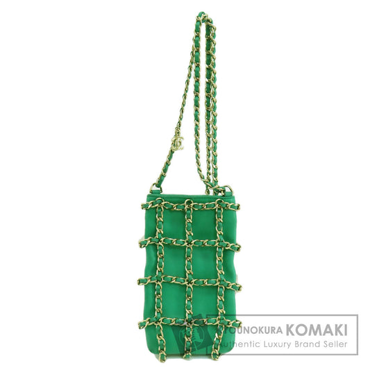 CHANEL Chain Pouch GoldHardware Shoulder Bag Lambskin Ladies [Used]