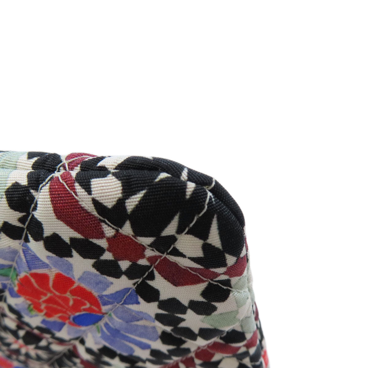 CHANEL A82074 COCO Mark Flower Motif SilverHardware Accessory pouch Canvas Ladies [Used]