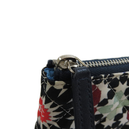 CHANEL A82074 COCO Mark Flower Motif SilverHardware Accessory pouch Canvas Ladies [Used]