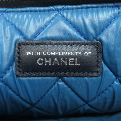 CHANEL A82074 COCO Mark Flower Motif SilverHardware Accessory pouch Canvas Ladies [Used]