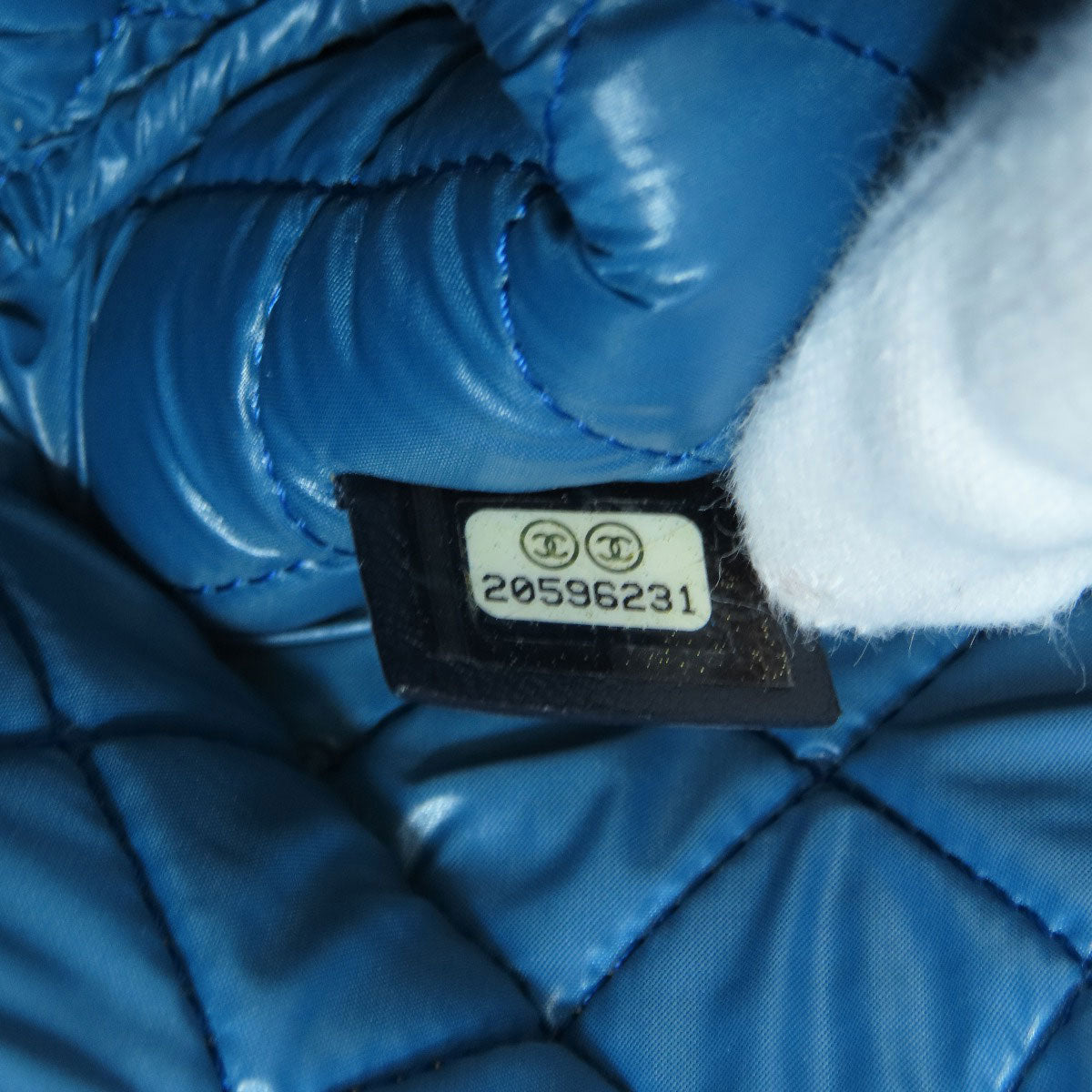 CHANEL A82074 COCO Mark Flower Motif SilverHardware Accessory pouch Canvas Ladies [Used]