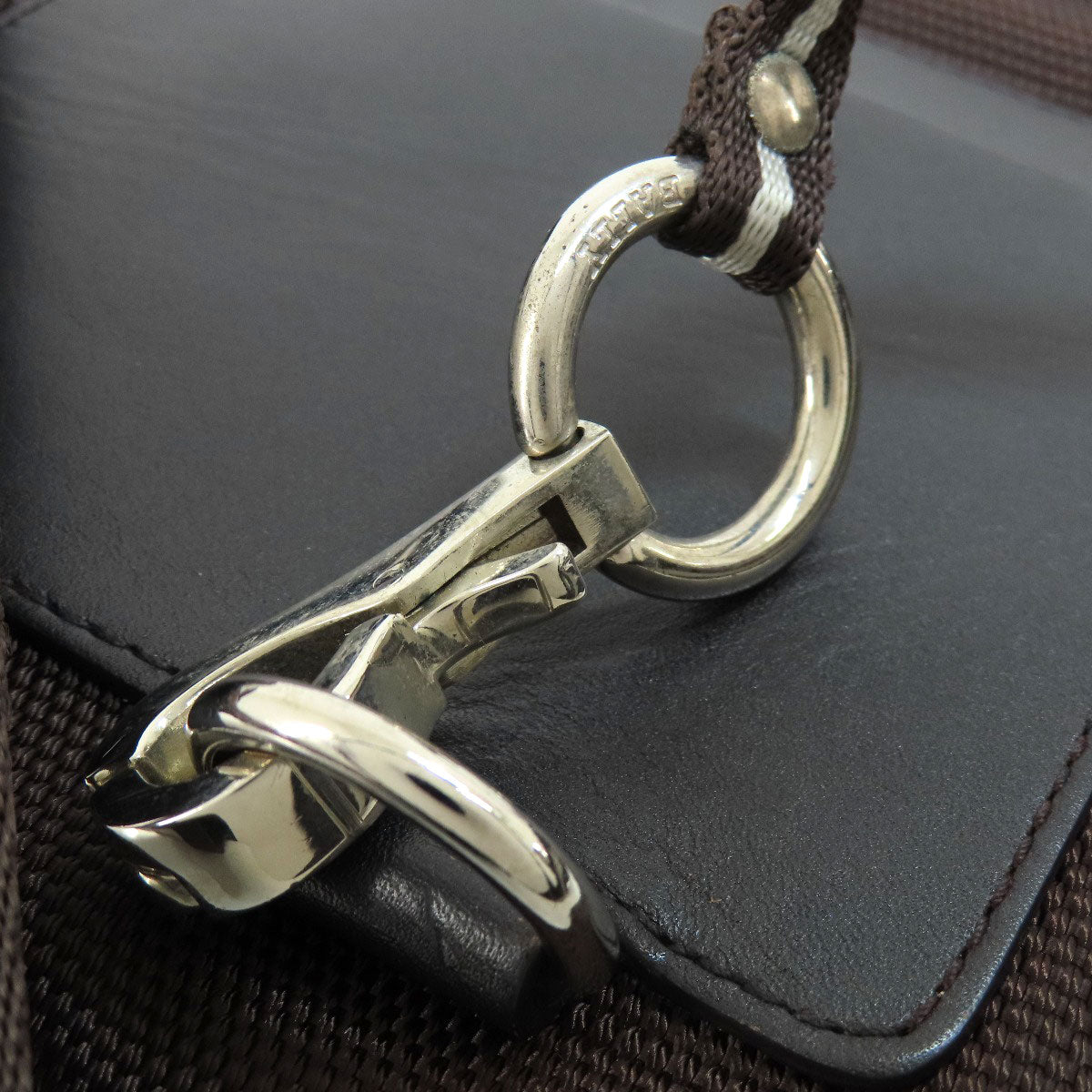 BALLY Barry Stripe Shoulder Bag Canvas Ladies [Used]