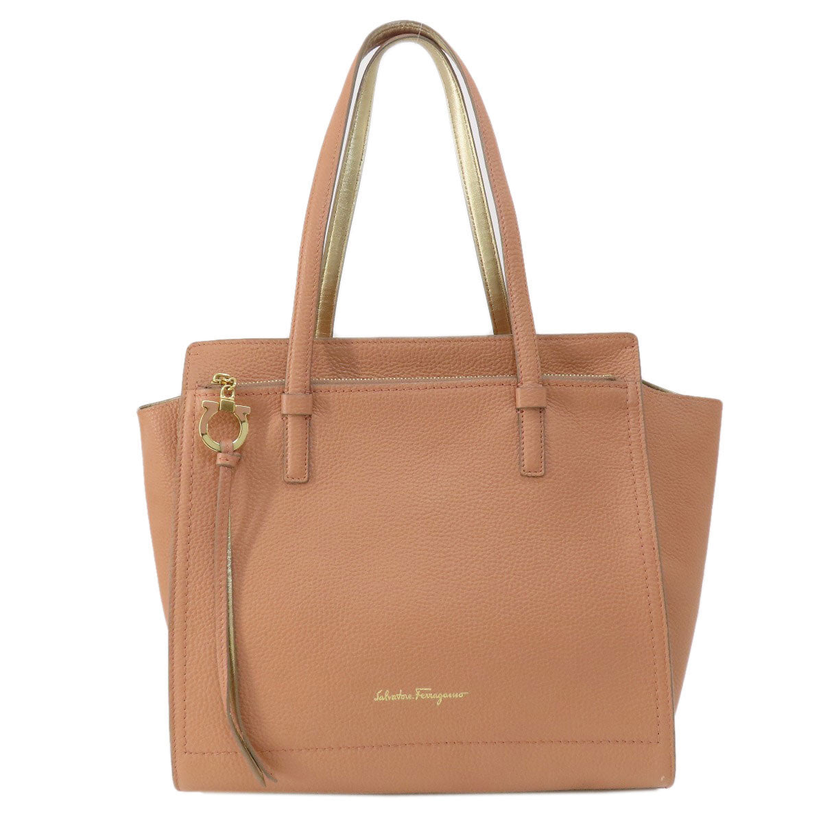 Salvatore Ferragamo GanciniHardware Tote Bag Leather Ladies [Used]
