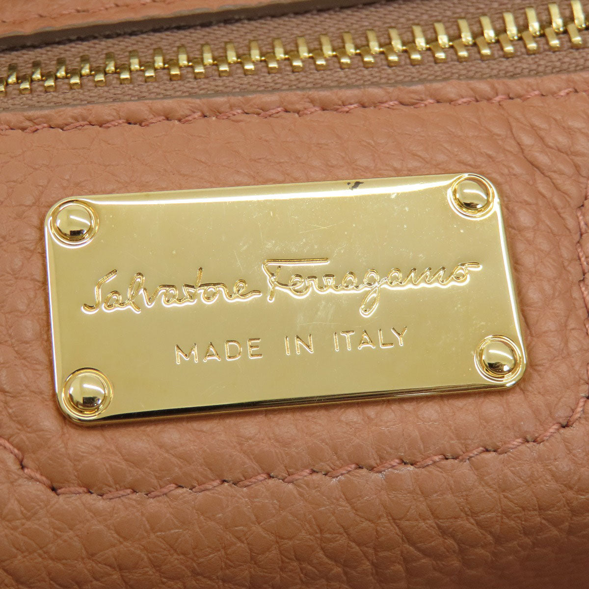 Salvatore Ferragamo GanciniHardware Tote Bag Leather Ladies [Used]