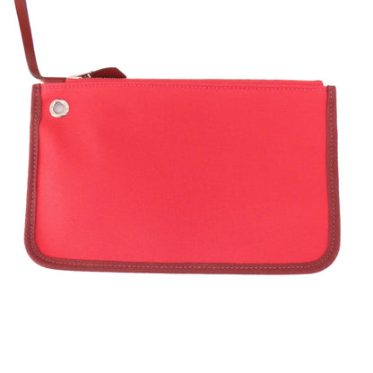 HERMES   Handbag Airbag Zip PM Red SilverHardware Towar Officche Ladies