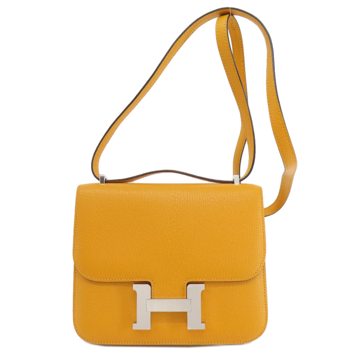 HERMES Constance 3 Mini Mutard SilverHardware Shoulder Bag Chevre Ladies [Used]