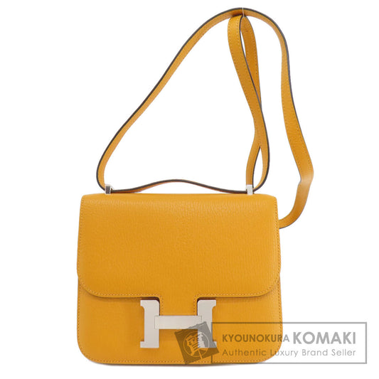 HERMES Constance 3 Mini Mutard SilverHardware Shoulder Bag Chevre Ladies [Used]