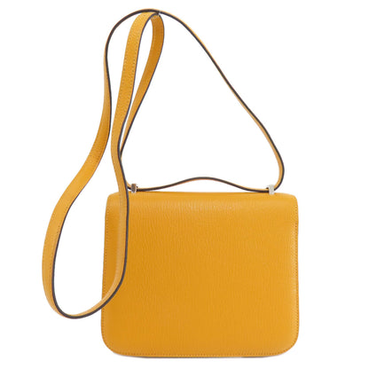 HERMES Constance 3 Mini Mutard SilverHardware Shoulder Bag Chevre Ladies [Used]