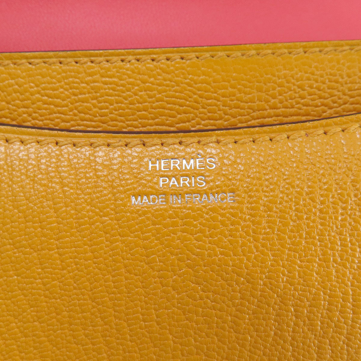 HERMES Constance 3 Mini Mutard SilverHardware Shoulder Bag Chevre Ladies [Used]
