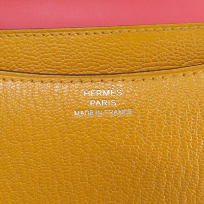 HERMES Constance 3 Mini Mutard SilverHardware Shoulder Bag Chevre Ladies [Used]