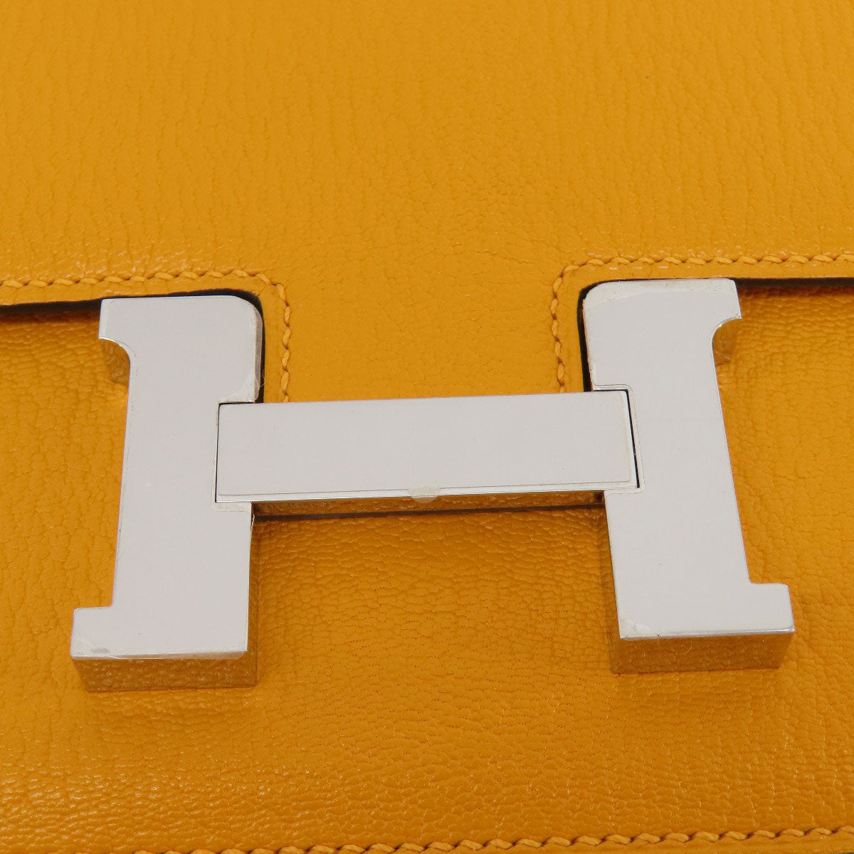 HERMES Constance 3 Mini Mutard SilverHardware Shoulder Bag Chevre Ladies [Used]