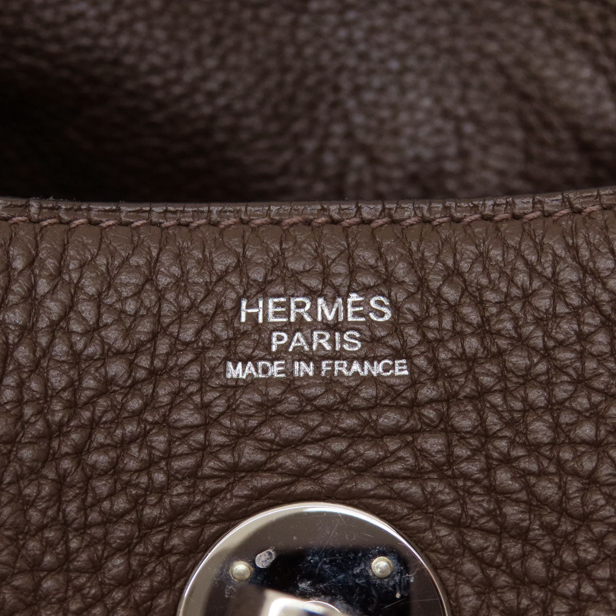HERMES Lindy 30 SilverHardware Handbag Taurillon Clemence Ladies [Used]