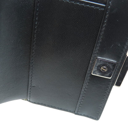 GIVENCHY logo Bifold Wallet with Coin Pocket Leather Ladies [Used]