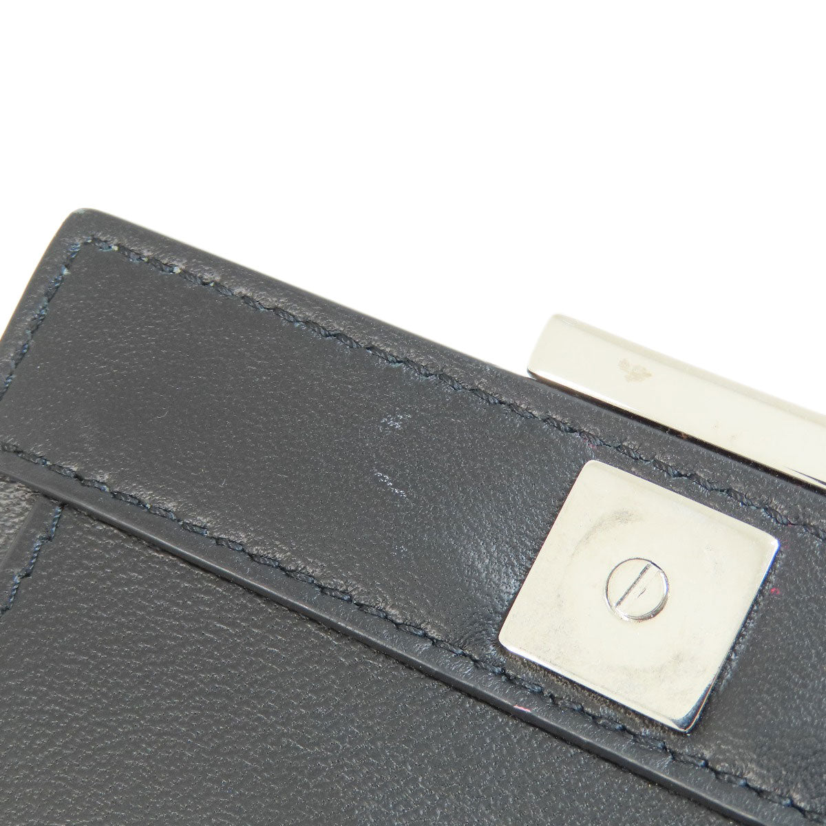 GIVENCHY logo Bifold Wallet with Coin Pocket Leather Ladies [Used]