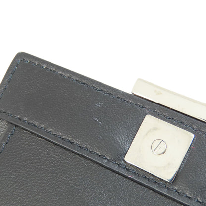 GIVENCHY logo Bifold Wallet with Coin Pocket Leather Ladies [Used]