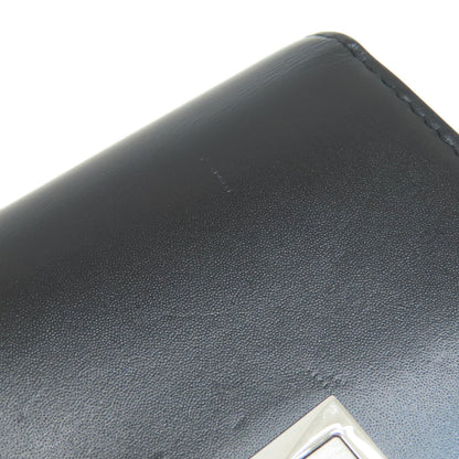 GIVENCHY logo Bifold Wallet with Coin Pocket Leather Ladies [Used]