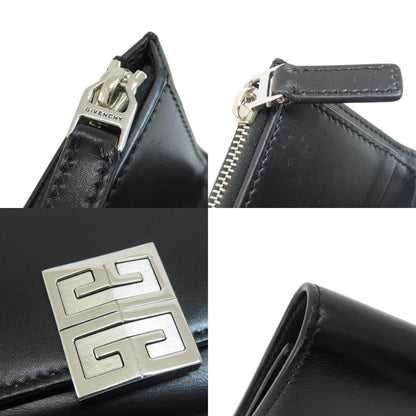 GIVENCHY logo Bifold Wallet with Coin Pocket Leather Ladies [Used]