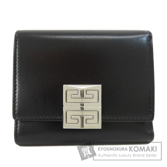 GIVENCHY logo Bifold Wallet with Coin Pocket Leather Ladies [Used]