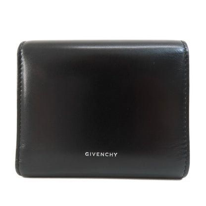 GIVENCHY logo Bifold Wallet with Coin Pocket Leather Ladies [Used]