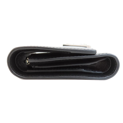 GIVENCHY logo Bifold Wallet with Coin Pocket Leather Ladies [Used]
