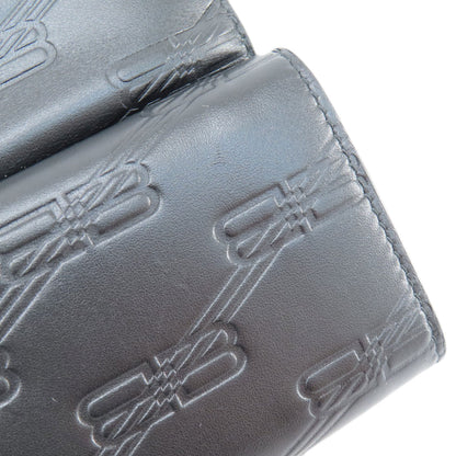BALENCIAGA 717790 BBMonogram Mini Wallet Bifold Wallet with Coin Pocket Leather Ladies [Used]