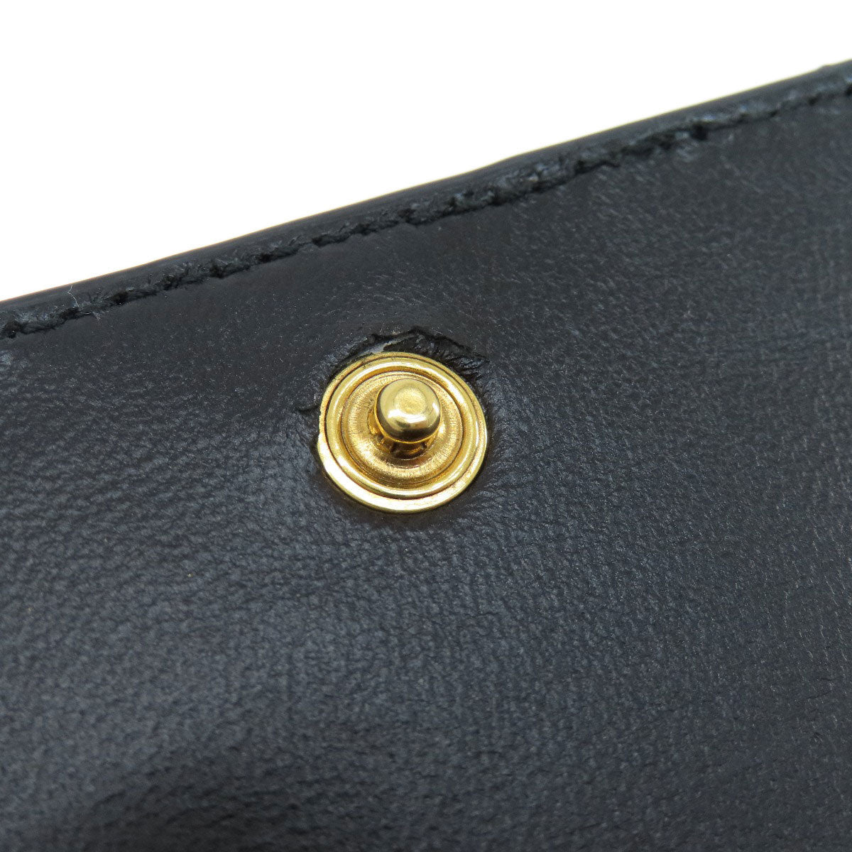 BALENCIAGA 717790 BBMonogram Mini Wallet Bifold Wallet with Coin Pocket Leather Ladies [Used]