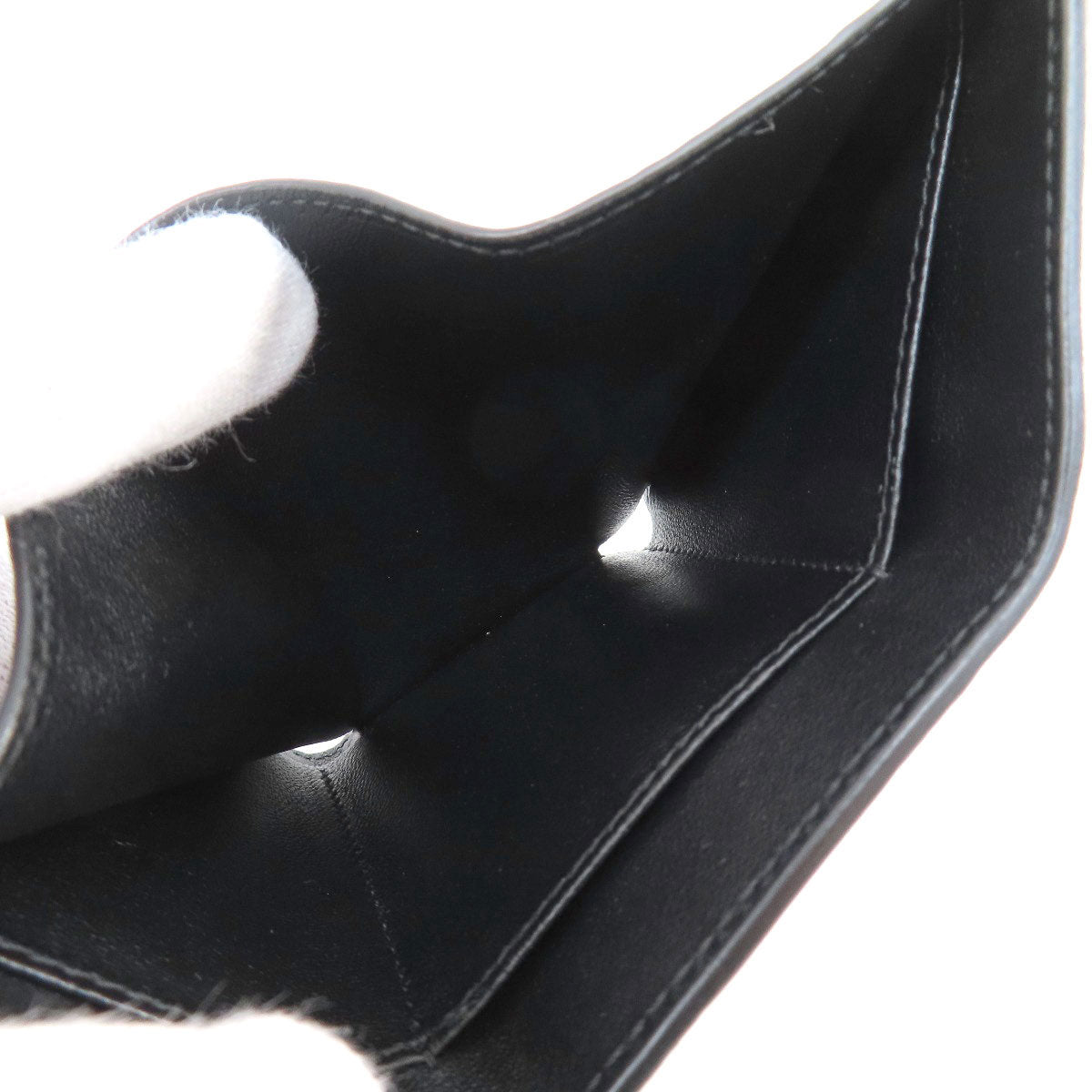 BALENCIAGA 717790 BBMonogram Mini Wallet Bifold Wallet with Coin Pocket Leather Ladies [Used]