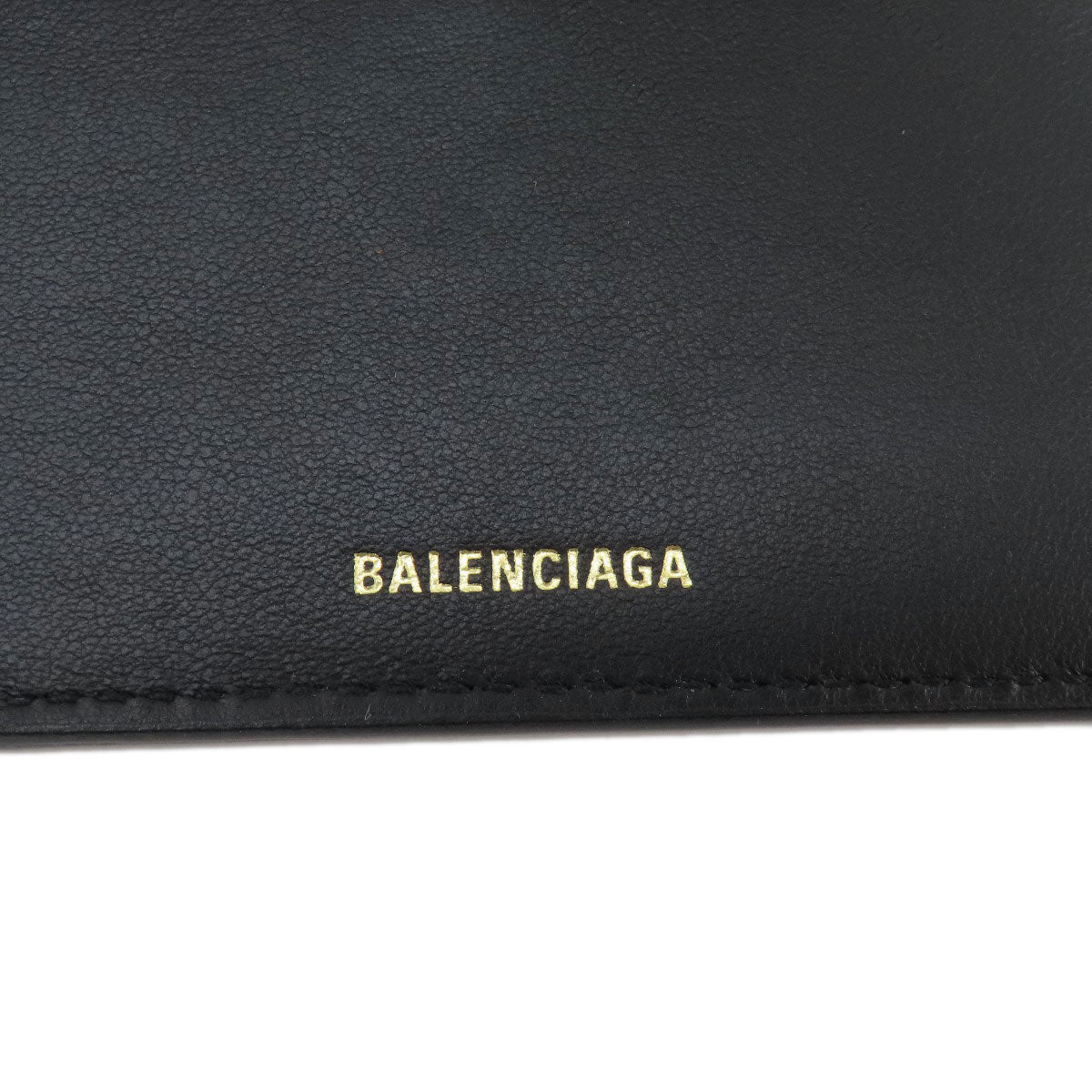 BALENCIAGA 717790 BBMonogram Mini Wallet Bifold Wallet with Coin Pocket Leather Ladies [Used]