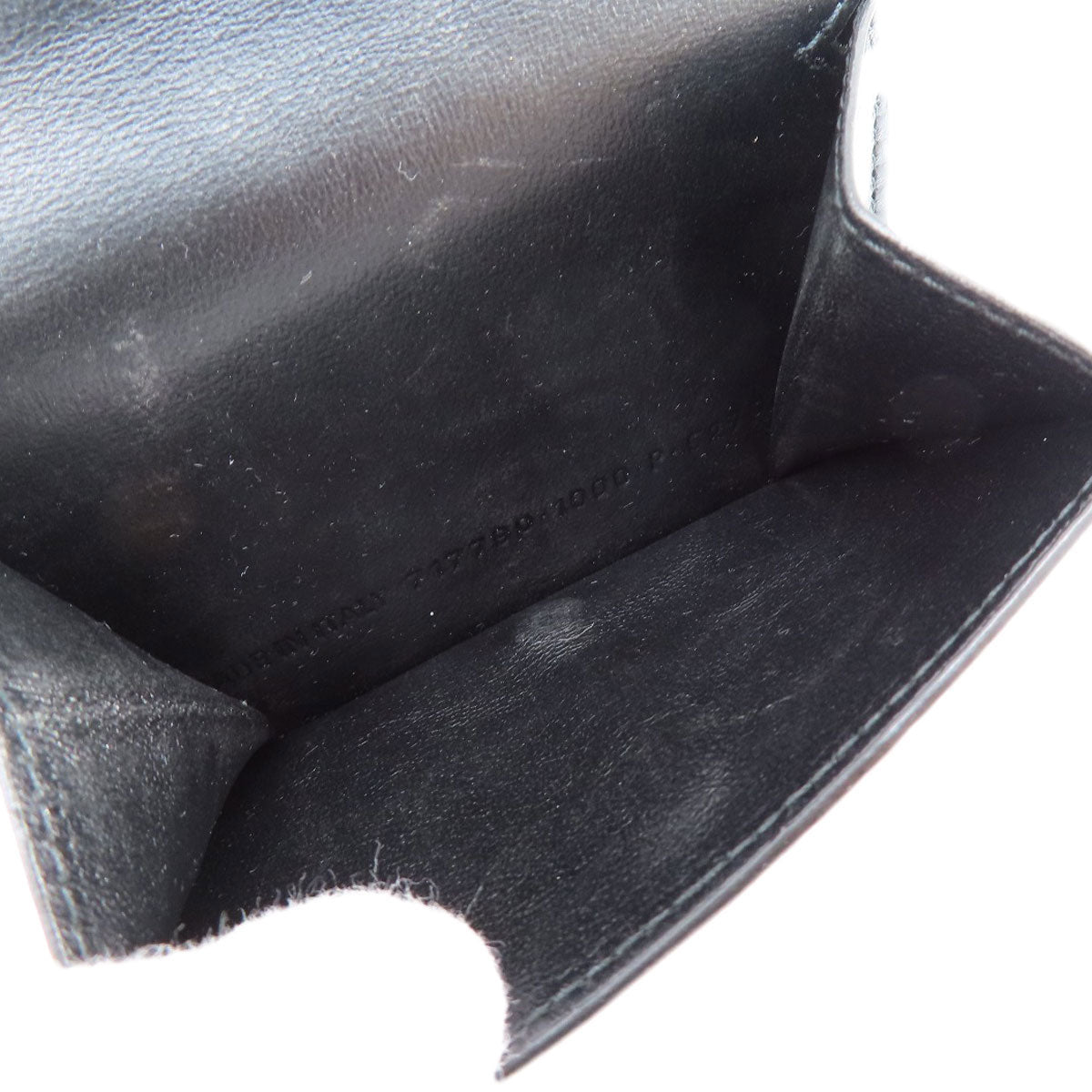 BALENCIAGA 717790 BBMonogram Mini Wallet Bifold Wallet with Coin Pocket Leather Ladies [Used]