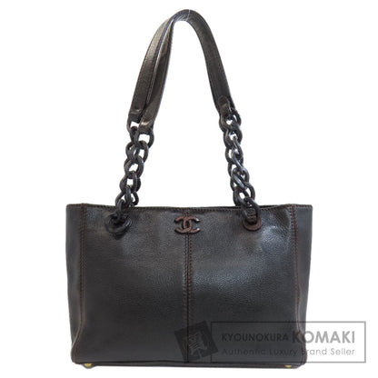 CHANEL   Tote Bag COCO Mark GoldHardware Calf Ladies